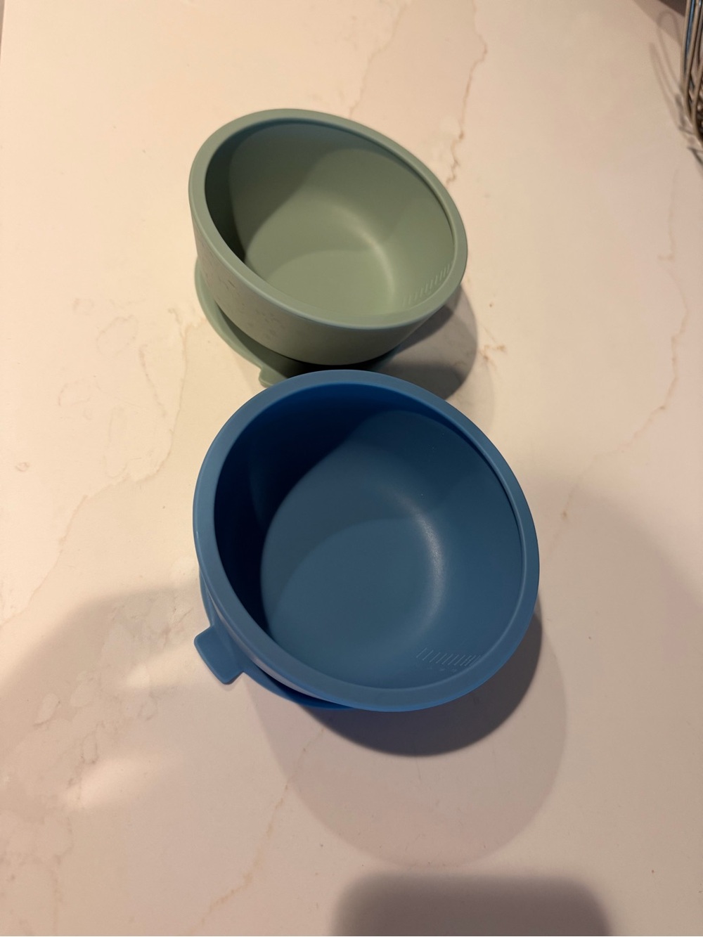 Silicone Snack Bowls - Blue and Sage